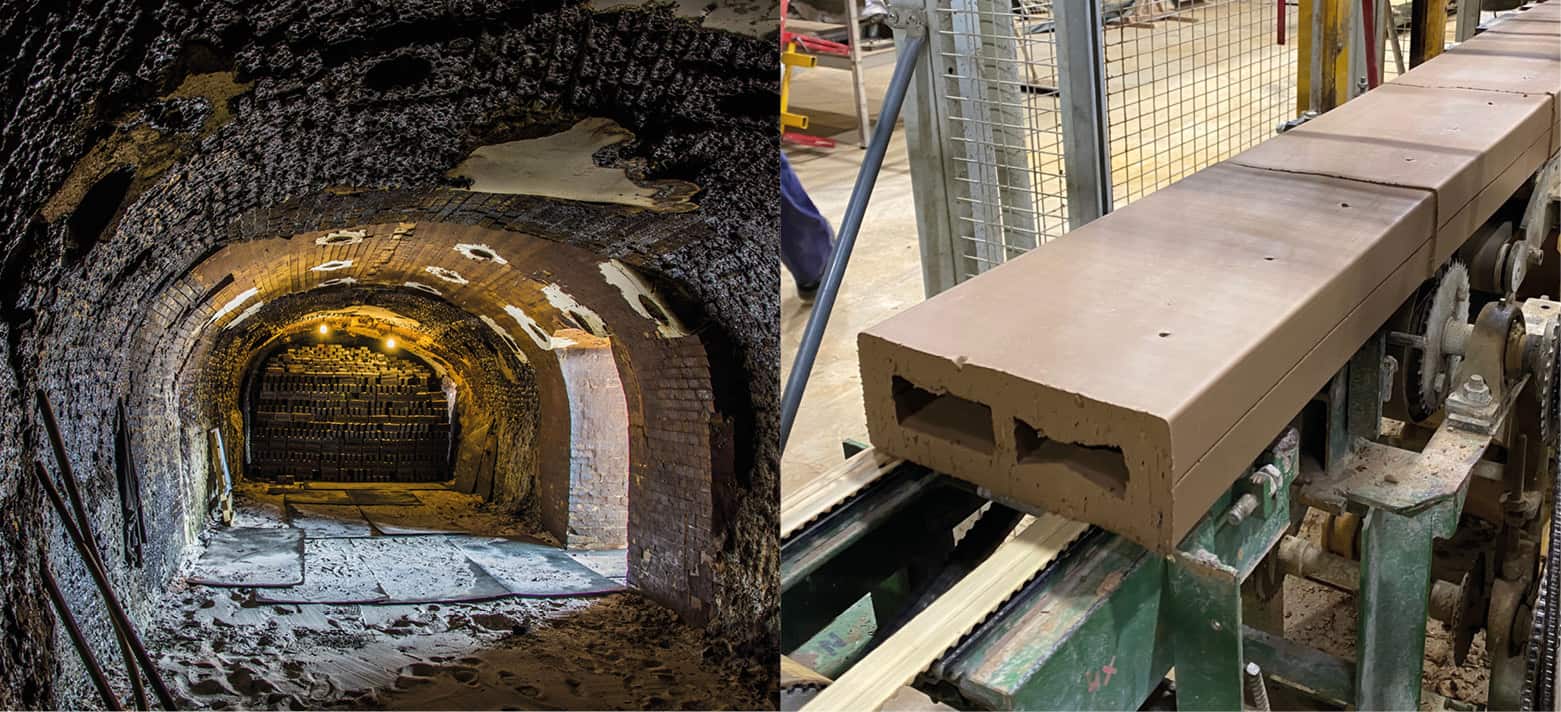 Blick in den Ringofen der Traditionsmanufaktur Gillrath, in dem der CRADLETOP langsam gebrannt wird.