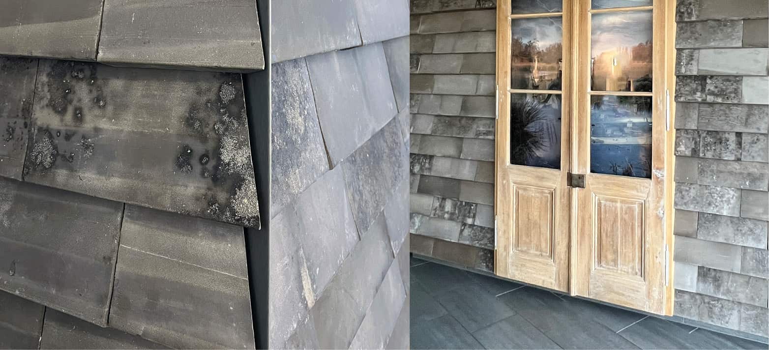 Wunderschönes Beispiel für eine CRADLETOP Wandgestaltung mit alter Holztür 